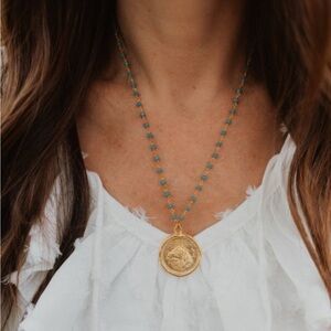 Goldie Lew Mexican Horse Coin Necklace